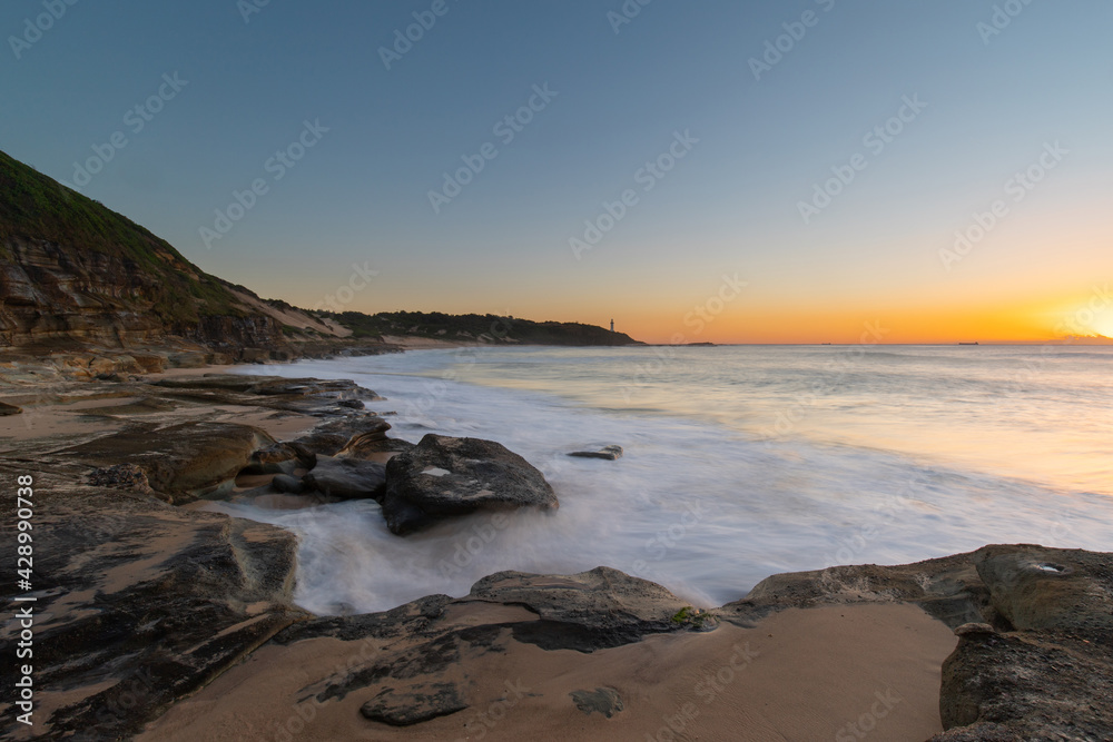 Morning view of Norah Head from Pebbly Beach, NSW, Australia.