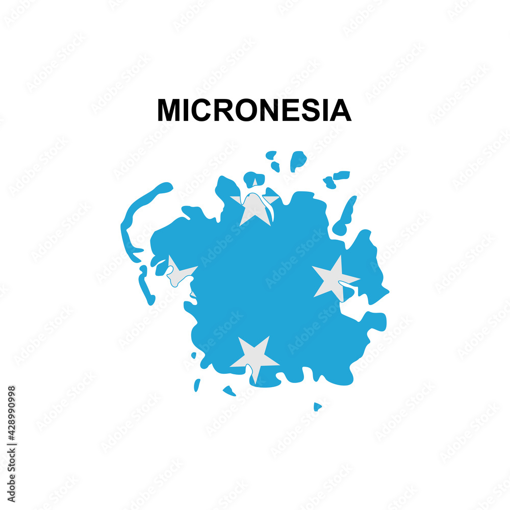 Obraz premium maps of Micronesia icon vector sign symbol 