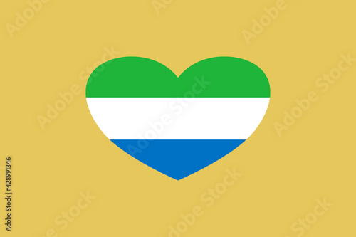 Sierra Leone flag in the heart shape. Isolated on background. Free Download Sierra Leone flag in the heart shape. Isolated on background. - GFXLoad