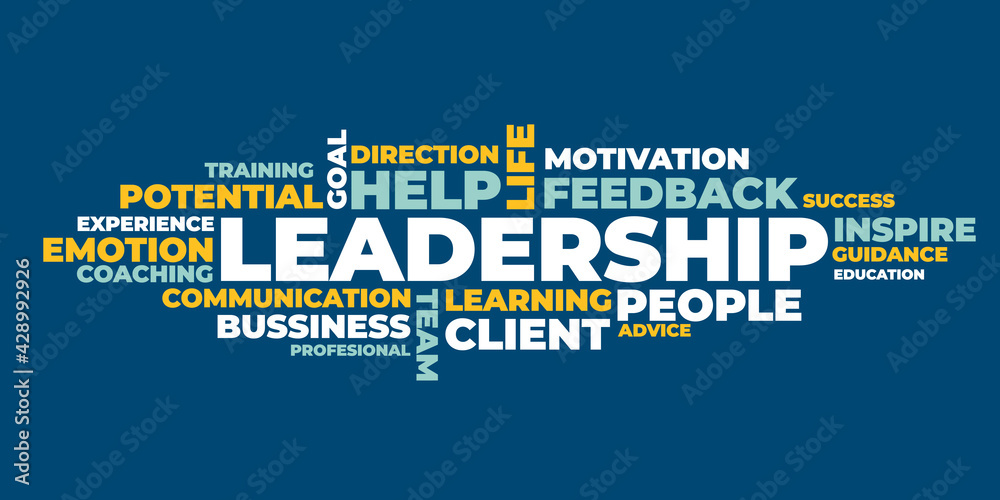 LEADERSHIP word cloud concept. Vector illustration