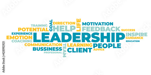 LEADERSHIP word cloud concept. Vector illustration