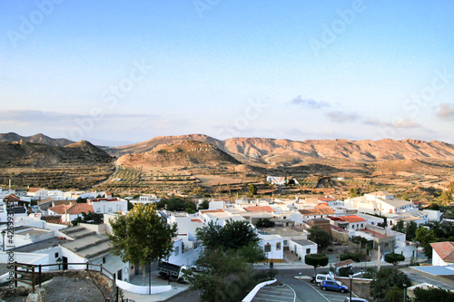 Panoramic views of Lucainena de las Torres village in Almeria photo