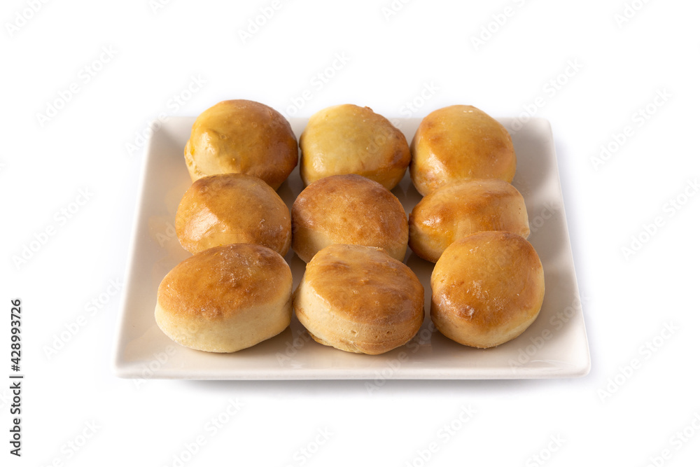 American crush butter biscuits isolated on white background American crush butter biscuits isolated on white background