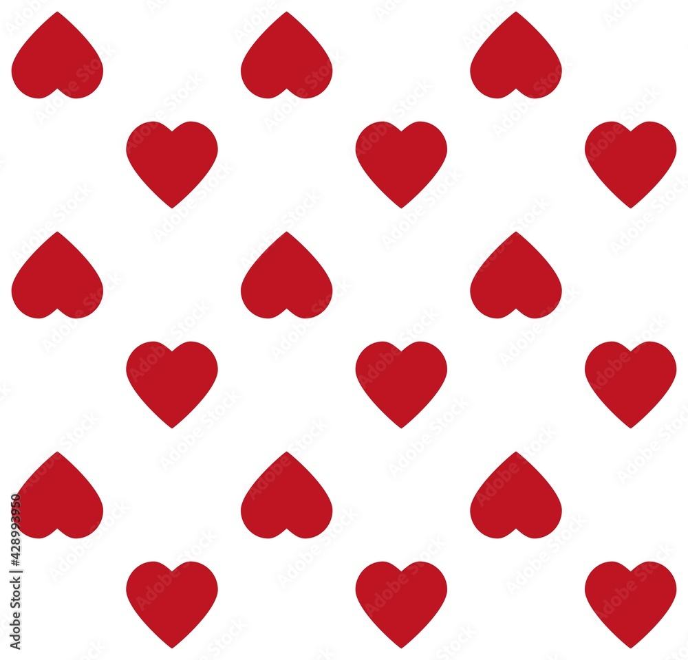 seamless heart pattern vector illustration love classic valentine background