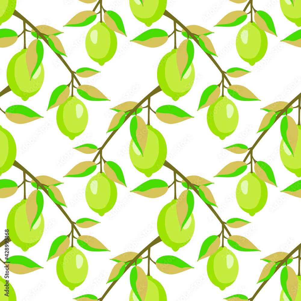 Vector - lemon fruits seamless pattern. Vector - lemon fruits seamless pattern.