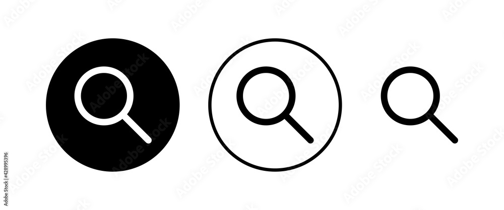 Search icons set. Glass vector icon. search magnifying glass icon. Find Search icons set. Glass vector icon. search magnifying glass icon. Find