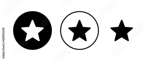 Star Icons set. Star vector icon. Rating symbol