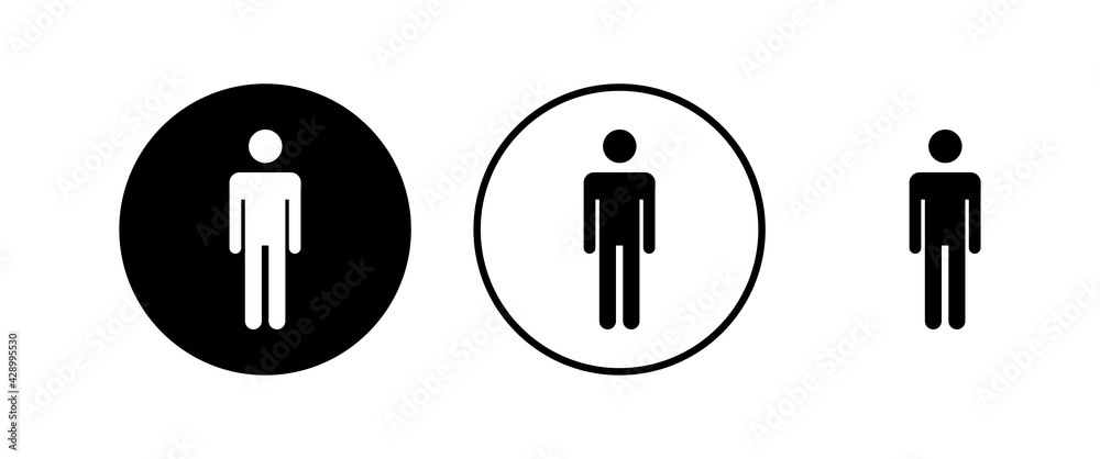Man icon vector. Toilet sign. Man restroom sign vector. Male icon Man icon vector. Toilet sign. Man restroom sign vector. Male icon