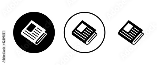 Newspaper icons set. news paper icon vector