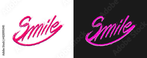 Scritta artistica " Smile " vettoriale