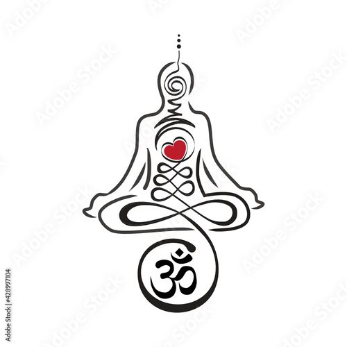 Unalome, Buddhist symbol represents life’s path toward enlightenment.