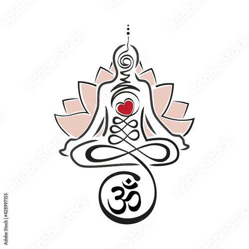 Unalome, Buddhist symbol represents life’s path toward enlightenment.