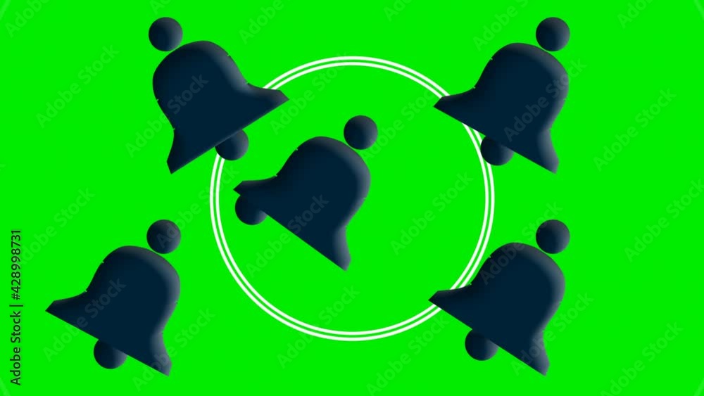 ANIMATED CHURCH BELLS Animated church bells ringing.Green screen/alpha matte.Seamless looping.HD