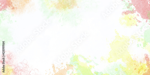 hand painted watercolor background with shape abstrack
