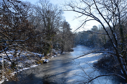 Winter Landschaft am Herthasee im Stadtteil Grunewald, Berlin photo