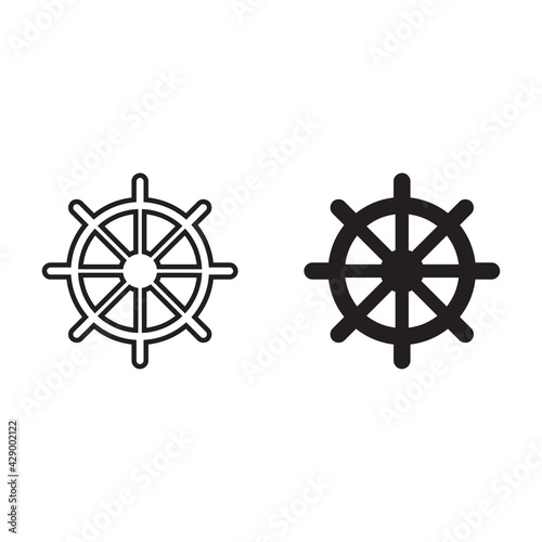 Steering Wheel Vector Icon