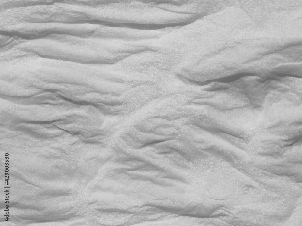 Texture of wet white tissue paper