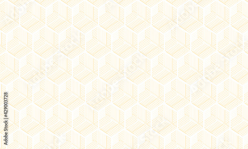 Fototapeta Naklejka Na Ścianę i Meble -   yellow geometric pattern honeycomb design.
