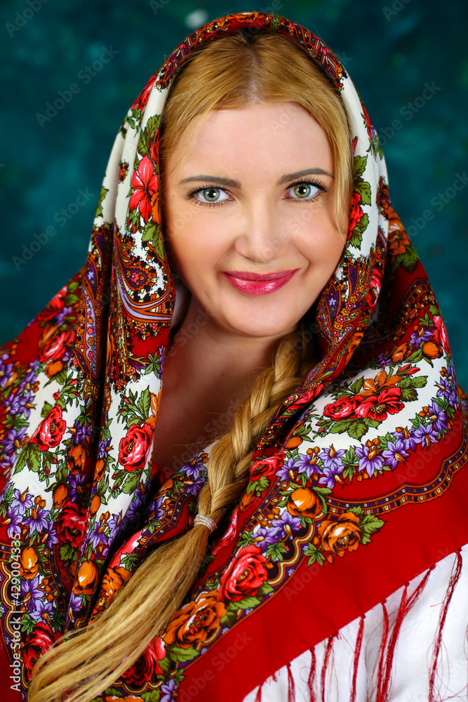 Portrait of a young Russian blonde woman Portrait of a young Russian blonde woman