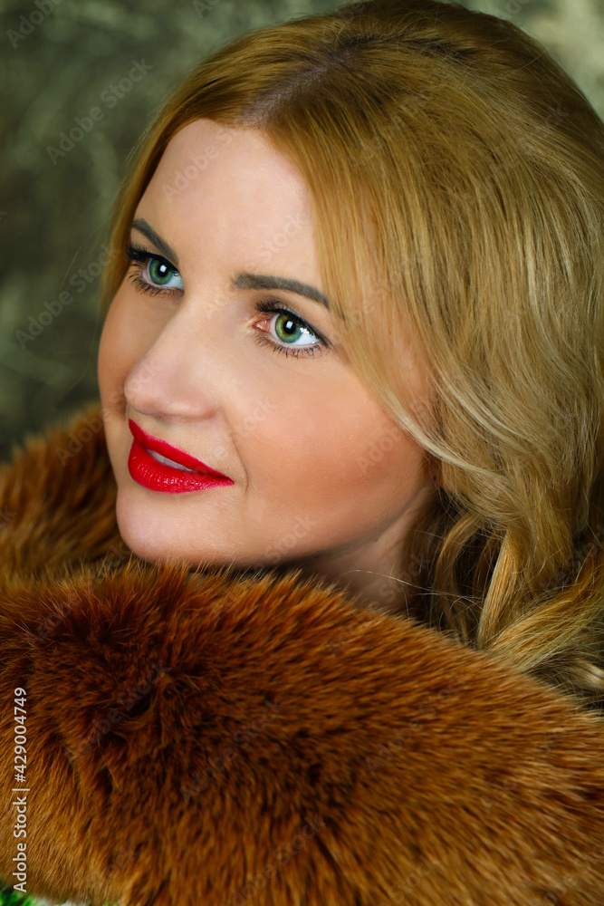 Portrait of a young Russian blonde woman