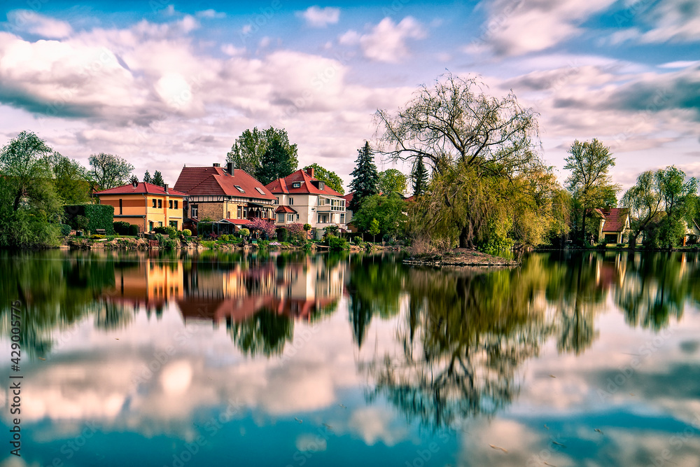 Langzeitbelichtung Teich