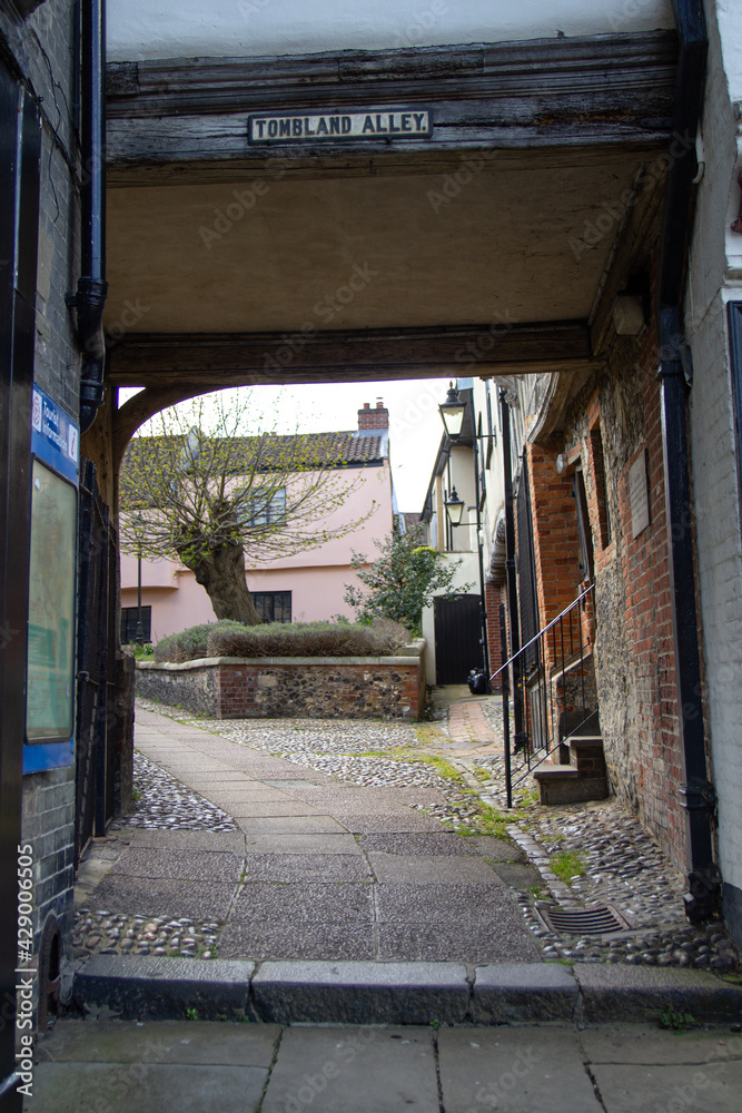 Tombland Alley in Norwich, Norfolk