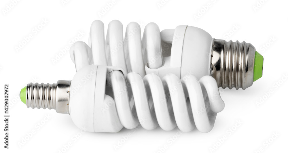 Two light bulbs isolated on white background Two light bulbs isolated on white background