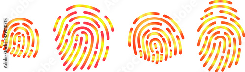 Fingerprint gradient red and yellow