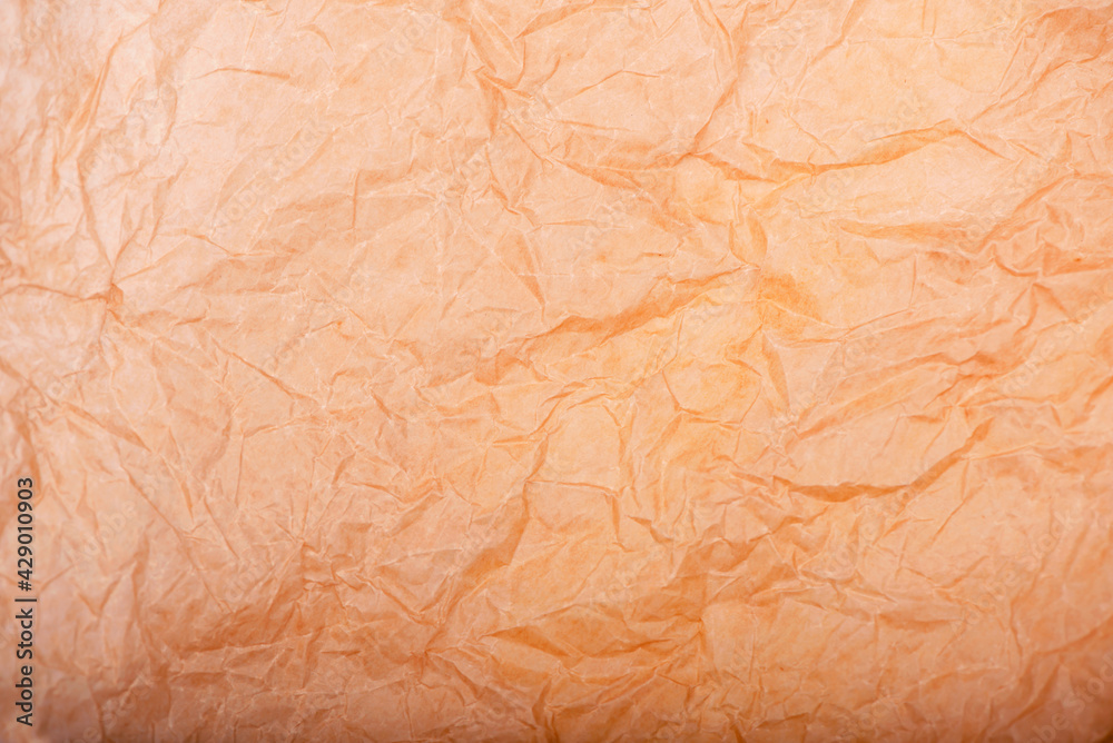 Fototapeta premium Old brown paper, crumpled wrapping paper, modern gift wrapping