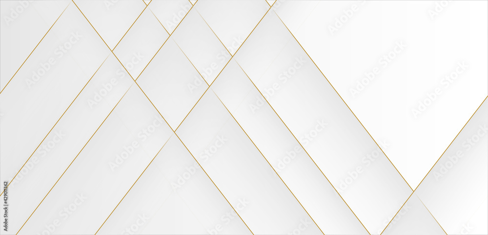 Modern white background with gold lines design Modern white background with gold lines design