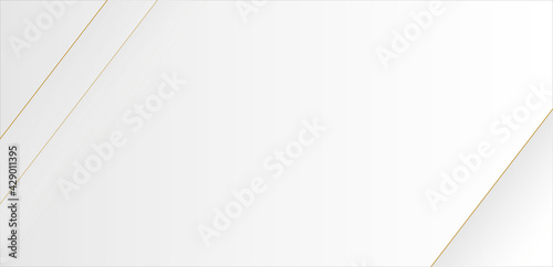 Modern white background with gold lines design
