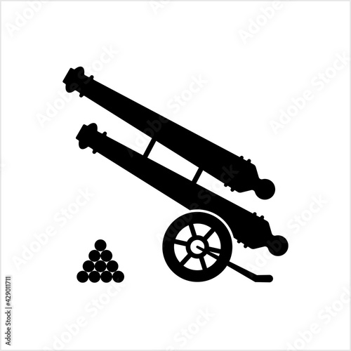 Cannon Icon, Weapon Icon, Old Style