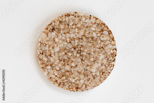 rice cakes isolated on white background, grain crispbreads