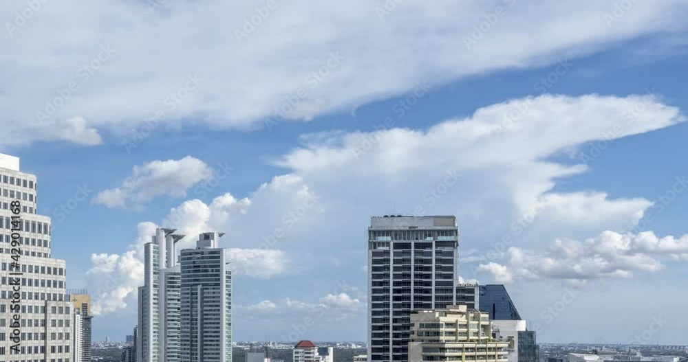 Time lapse of storm clouds over downtown Bangkok Time lapse of storm clouds over downtown Bangkok