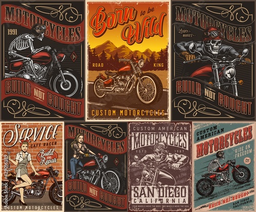 Motorcycle vintage posters