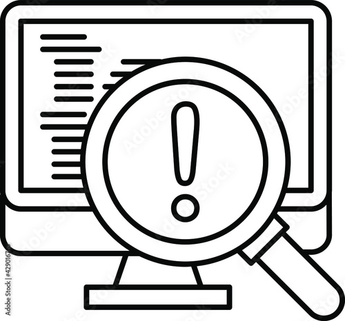 code walkthrough Concept, non destructive inspection Vector Color Icon Design, Software and web development symbol on white background, Computer Programming and Coding stock illustration