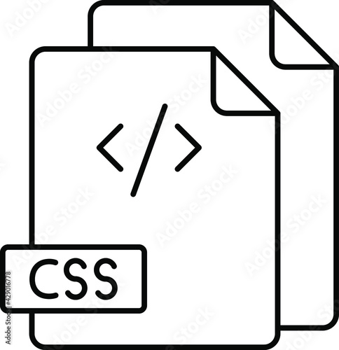 Free Download Style Sheet Concept, Front end Vector Color Icon Design, Software and web development symbol on white background, Computer Programming and Coding stock illustration - GFXLoad