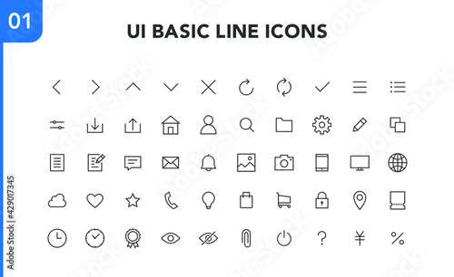UI BASIC LINE ICONS