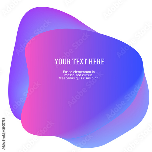 Abstract liquid shape. Fluid blur shapes designbeffect soft transition. Isolated gradient waves with geometric lines, dots. Vector illustration eps10 texture for banners, logo, flyer, presentation