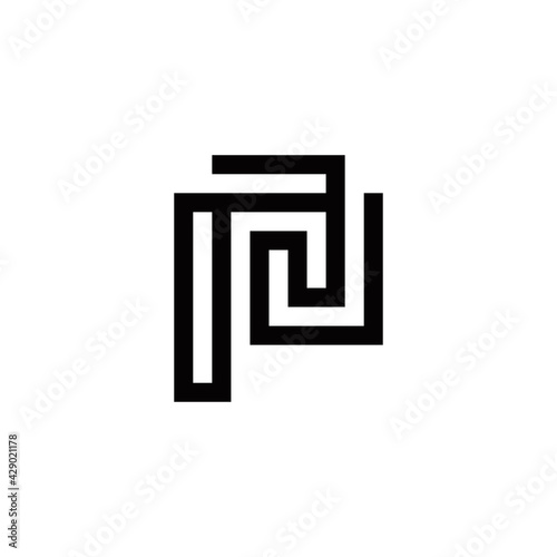p initial logo design vector symbol graphic idea creative