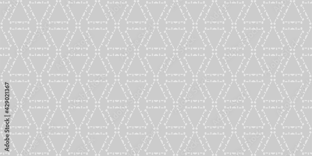 Background pattern with simple geometric ornament on a gray background. Seamless pattern, texture. Vector illustration Background pattern with simple geometric ornament on a gray background. Seamless pattern, texture. Vector illustration
