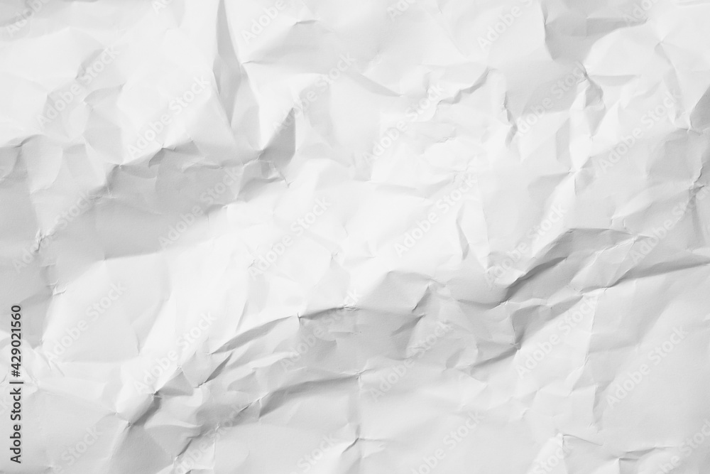 Fototapeta premium blank crumpled white paper for background.
