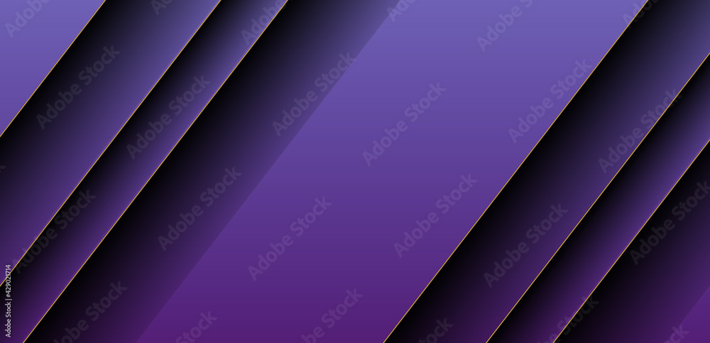 Abstract purple background with gold lines