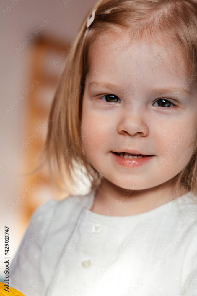 Portrait of a little girl with white hair Portrait of a little girl with white hair