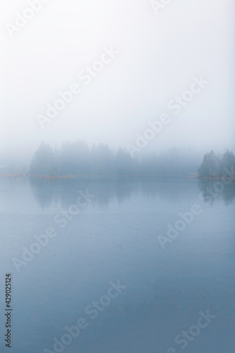 misty morning on the lake © pipil7385