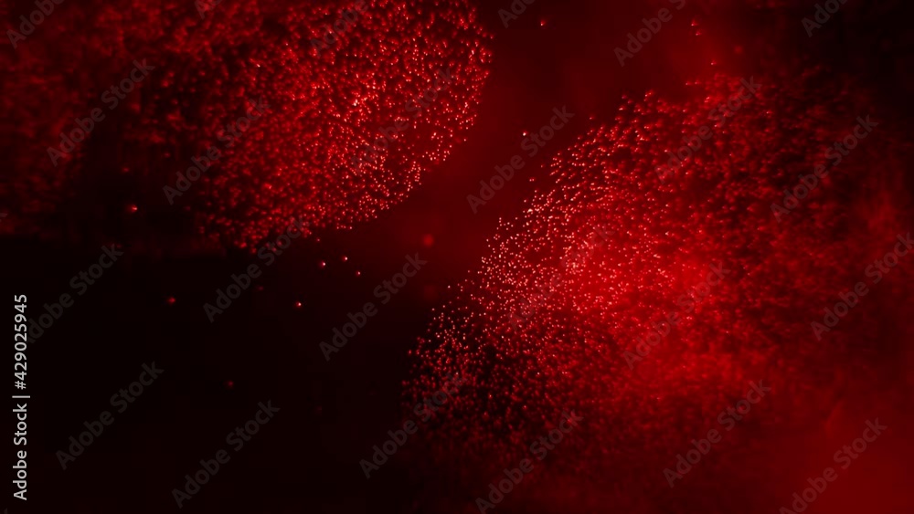 Beautiful Red Particles Floating on black background Beautiful Red Particles Floating on black background