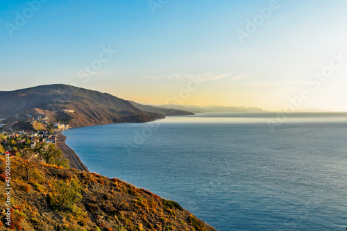sea mountains and villages in crimea on a summer morning © Alx_Yago