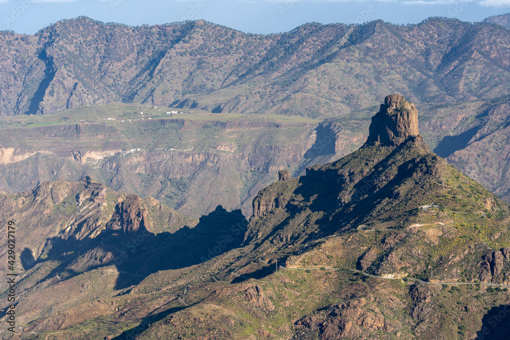 The View From Gran Canarian Landmark Roque Nublo