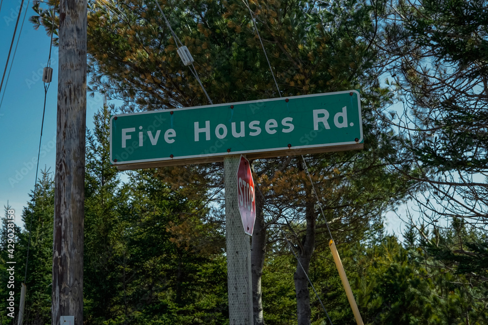 Five Houses sign