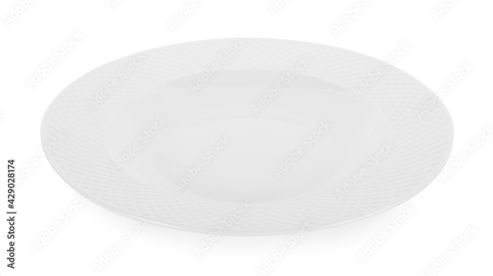 empty plate isolated on white background empty plate isolated on white background